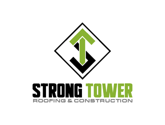 Strong Tower Roofing & Construction logo design by coco