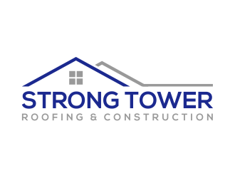 Strong Tower Roofing & Construction logo design by cintoko