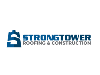 Strong Tower Roofing & Construction logo design by scriotx