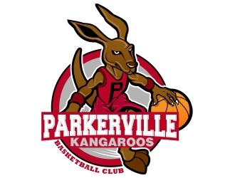 Parkerville Kangaroos Basketball Club logo design by xteel