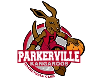 Parkerville Kangaroos Basketball Club logo design by xteel