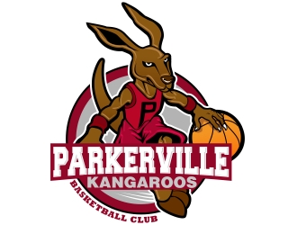 Parkerville Kangaroos Basketball Club logo design by xteel