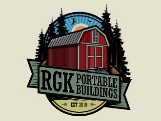 RGK Portable Buildings logo design by gogo