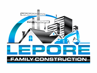 Lepore Family Construction logo design by mutafailan