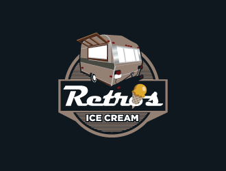 Retros Ice Cream logo design by keptgoing