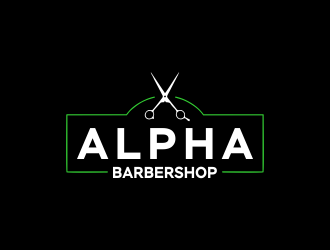 Alpha Barbershop logo design by ROSHTEIN