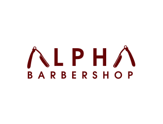 Alpha Barbershop logo design by meliodas