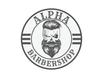 Alpha Barbershop logo design by Kruger