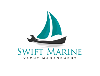 Swift Marine Yacht Management logo design by schiena