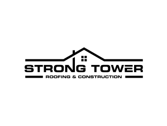 Strong Tower Roofing & Construction logo design by protein