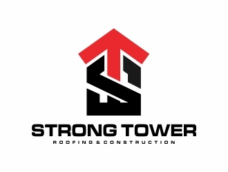 Strong Tower Roofing & Construction logo design by Eko_Kurniawan