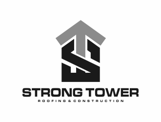 Strong Tower Roofing & Construction logo design by Eko_Kurniawan