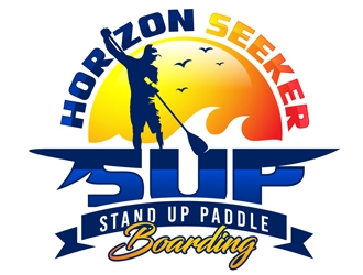 Horizon Seeker Stand Up Paddle Boarding (Horizon Seeker SUP) logo design by DreamLogoDesign