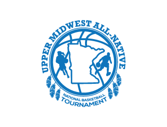 Upper Midwest All-Native National Basketball Tournament logo design by keptgoing
