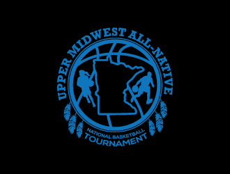 Upper Midwest All-Native National Basketball Tournament logo design by keptgoing