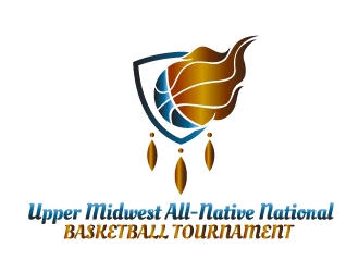 Upper Midwest All-Native National Basketball Tournament logo design by Dawnxisoul393