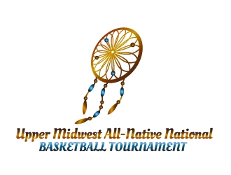 Upper Midwest All-Native National Basketball Tournament logo design by Dawnxisoul393