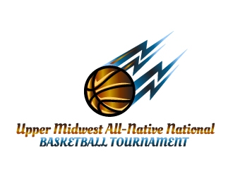 Upper Midwest All-Native National Basketball Tournament logo design by Dawnxisoul393
