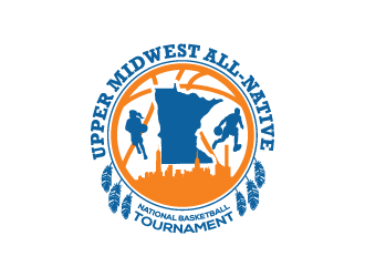 Upper Midwest All-Native National Basketball Tournament logo design by keptgoing