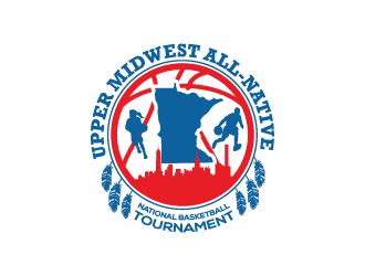 Upper Midwest All-Native National Basketball Tournament logo design by keptgoing