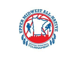 Upper Midwest All-Native National Basketball Tournament logo design by keptgoing