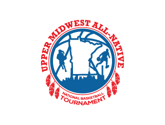 Upper Midwest All-Native National Basketball Tournament logo design by keptgoing