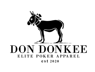 Don Donkee Elite Poker Apparel logo design by DreamLogoDesign