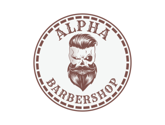 Alpha Barbershop logo design by Kruger