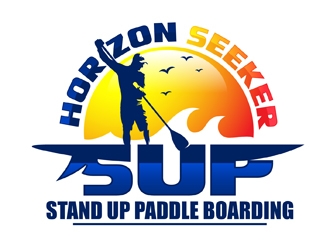 Horizon Seeker Stand Up Paddle Boarding (Horizon Seeker SUP) logo design by DreamLogoDesign