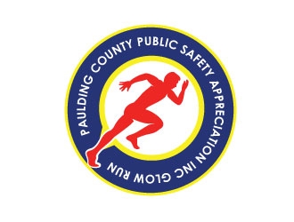 Paulding County Public Safety Appreciation INC Glow Run  logo design by Suvendu
