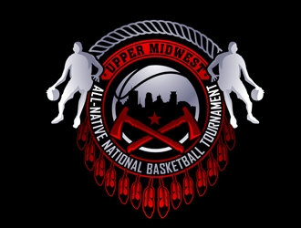 Upper Midwest All-Native National Basketball Tournament logo design by DreamLogoDesign