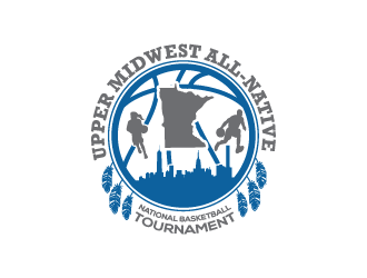 Upper Midwest All-Native National Basketball Tournament logo design by keptgoing