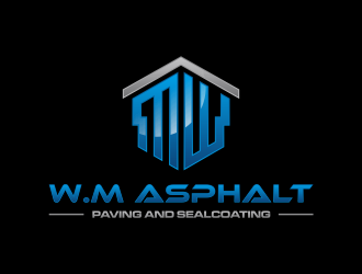W.M Asphalt Paving and sealcoating logo design by ammad