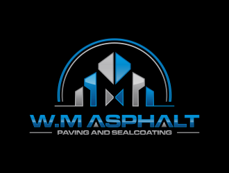 W.M Asphalt Paving and sealcoating logo design by ammad