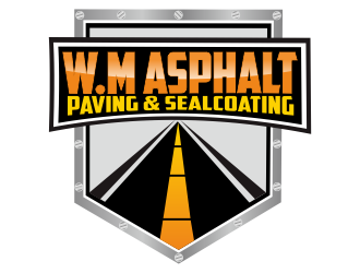 W.M Asphalt Paving and sealcoating logo design by Greenlight