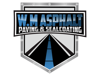 W.M Asphalt Paving and sealcoating logo design by Greenlight