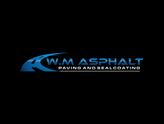 W.M Asphalt Paving and sealcoating logo design by ammad