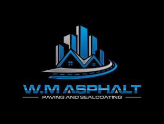 W.M Asphalt Paving and sealcoating logo design by ammad