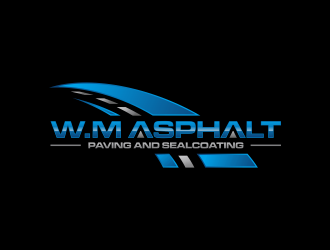 W.M Asphalt Paving and sealcoating logo design by ammad