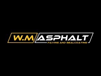 W.M Asphalt Paving and sealcoating logo design by qqdesigns
