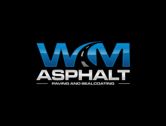 W.M Asphalt Paving and sealcoating logo design by ammad