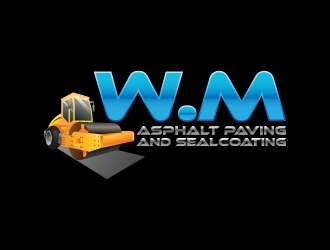 W.M Asphalt Paving and sealcoating logo design by kasperdz