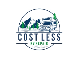 Cost Less RV Repair logo design by rahmatillah11