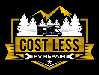 Cost Less RV Repair logo design by MAXR