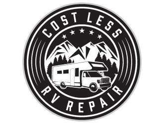 Cost Less RV Repair logo design by akilis13