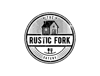 The rustic fork eatery  logo design by elmiauliya
