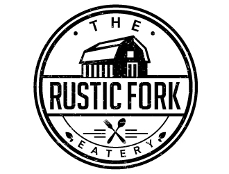 The rustic fork eatery  logo design by nexgen
