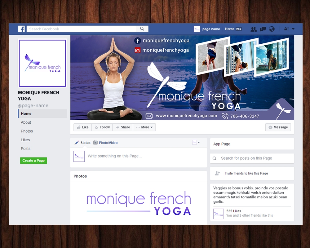 Monique French Yoga logo design by MastersDesigns