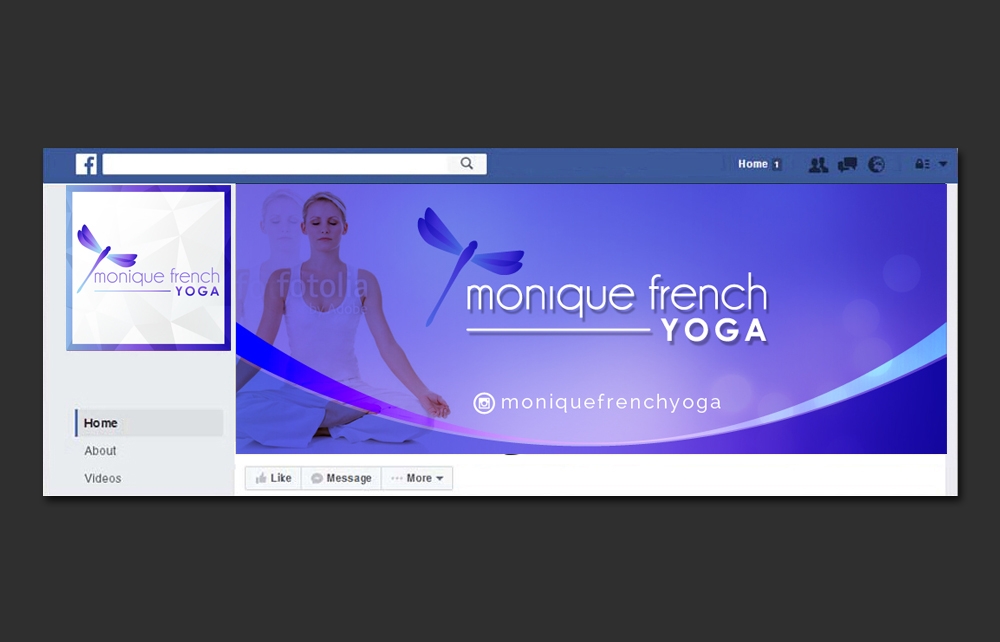 Monique French Yoga logo design by DreamLogoDesign