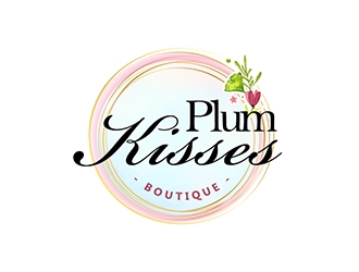 Plum Kisses logo design by XyloParadise